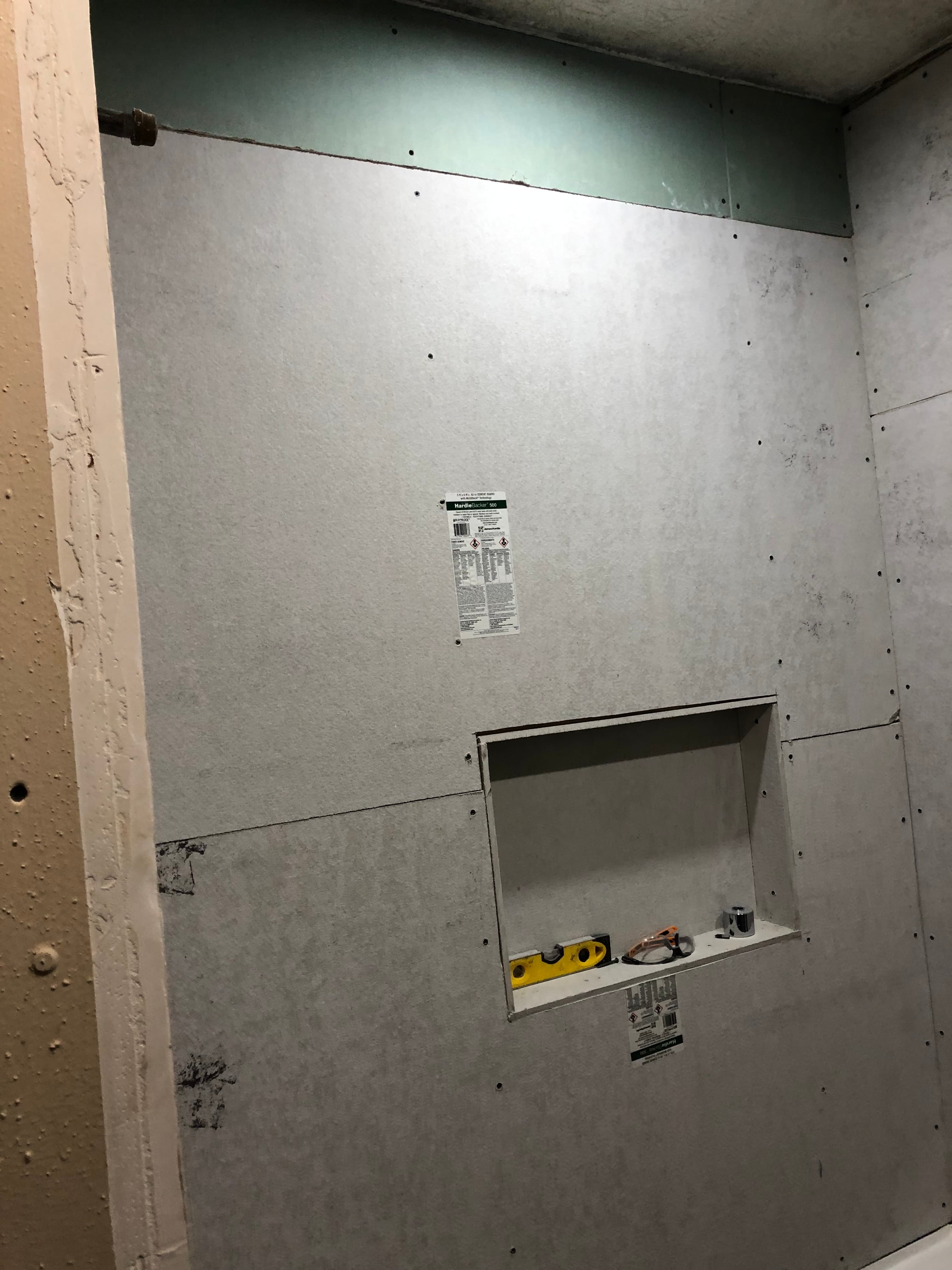 Shower Finish before